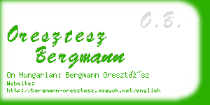 oresztesz bergmann business card